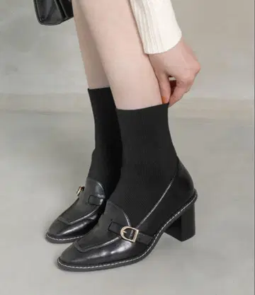 컨디션 최상 RANDA 스트레치 삭스 앵클부츠 사이즈 L 블랙