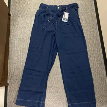 네이비 와이드 팬츠 3L 벨트 포함