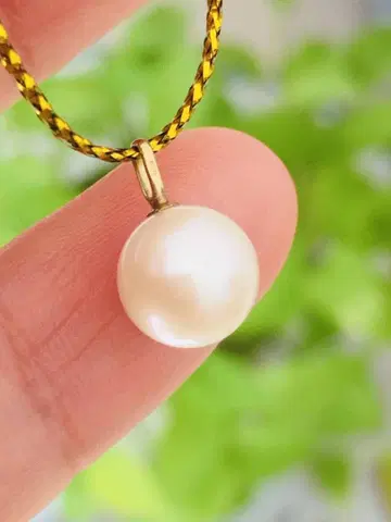 진주 K10 목걸이 펜던트 진주 펄