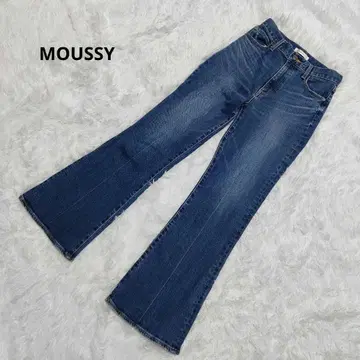 MOUSSY 마우지 플레어 데님 26 부츠컷 블루