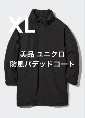 새상품급 유니클로 방풍 패딩 코트 블랙 사이즈 XL