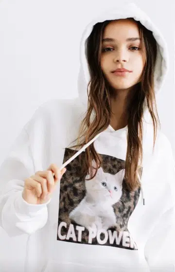 WCJ CAT POWER SWEAT HOODIE 캣 파워 후드티