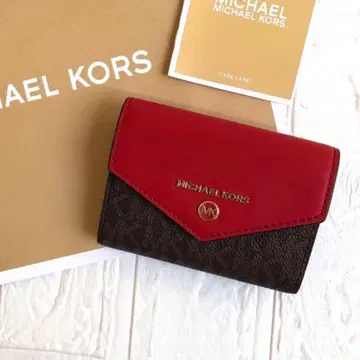 새상품 마이클코어스 시그니처 레드 키케이스 지갑