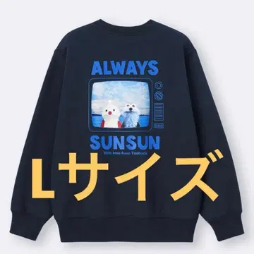 퍼펫 순순 GU 콜라보 헤비 웨이트 맨투맨 풀오버 L 사이즈