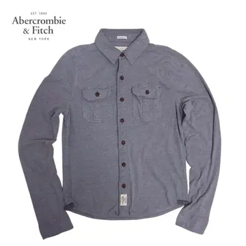 Abercrombie&Fitch 아바클로 맨투맨 소재 포켓 긴팔 셔츠 S