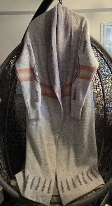 펜들턴 알파카 혼방 롱 가디건