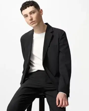 UNIQLO 유니클로 감동 자켓 블랙 비즈니스 S 울 라이크