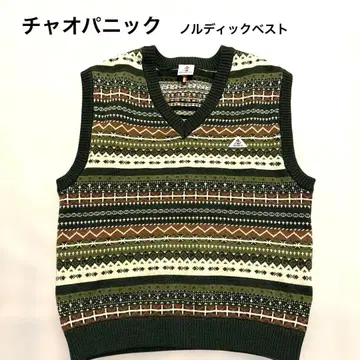 GEVACO  노르딕 무늬 니트 베스트