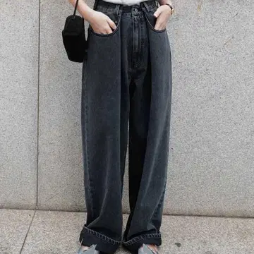 MACHATT 웨이스트턱 데님 블랙 36 마챗