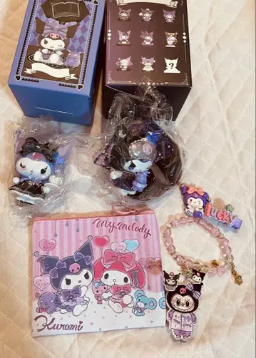 Kuromi 피규어 세트 보라색 테마