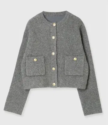 anuans 라쿤 블렌드 노카라 니트 자켓