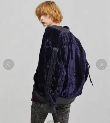 SHAREEF RAYON VELVET LACE UP BLOUSON