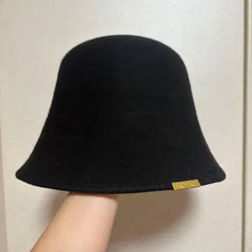 ca4la 울 블랙 버킷 햇 모자