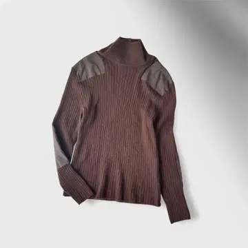 BASICKS 하이넥 니트 명령어 스웨터 울 브라운 S