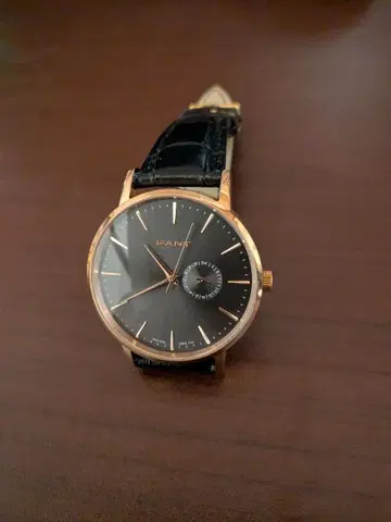 GANT 손목시계 블랙/골드 10기압 방수