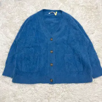 새상품급 22AW 프레임워크 가디건 폭스 루즈핏 블루