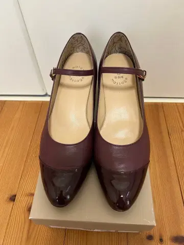 히미코 스트랩 펌프스 주홍색