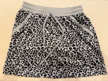 레오파드 무늬 미니 스커트 그레이/블랙