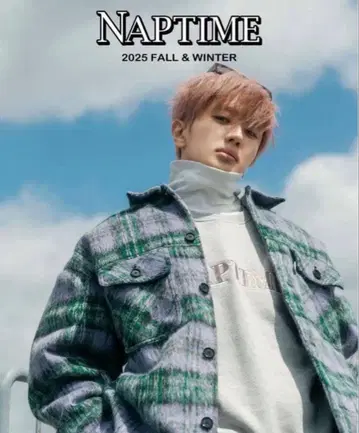 Naptime 체크 패딩 자켓 퍼플 L