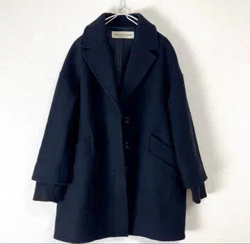 THE SHINZONE 오버 사이즈 피 코트 34 블랙 빅 실루엣