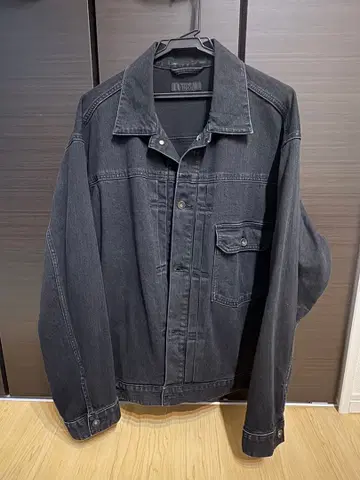 블랙 데님 자켓