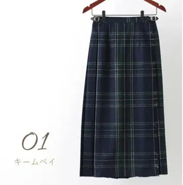 [택 포함 새상품] 오닐 오브 더블린 타탄 체크 랩 스커트 83cm