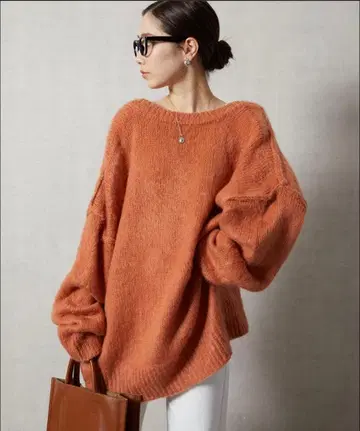 프릭스스토어 오렌지 오버 사이즈 니트 가디건