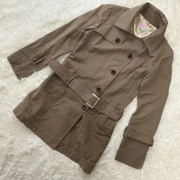 애시드 [ L 상당 ] 트렌치코트 벨트 포함 소매 벨트 없음 카키