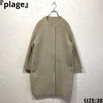 일본제 알파카 혼방 plage 노카라 울 코트 38