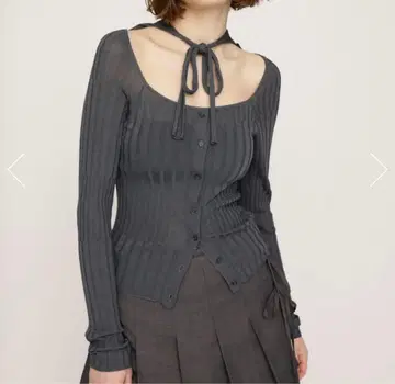 TIE DESIGN HG TOPS 태국 디자인 하이 게이지 상의 그레이