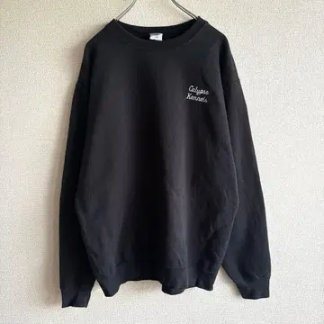 미국 빈티지 의류 원포인트 자수 반려동물 호텔 기업 로고 스트릿 블랙 L