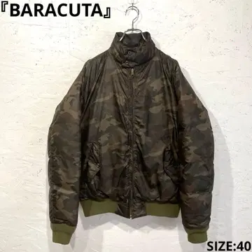 [ BARACUTA ] G9 블루종 카모 무늬 다운 자켓 카모 패턴 40