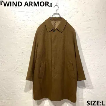 캐시미어 100% [ WIND ARMOR ] 울 스텐카라 코트 헤링본 L