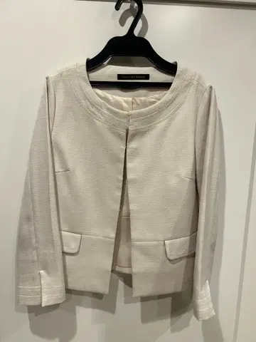 유나이티드 애로우즈 그린 라벨 아이보리 노카라 자켓