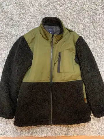 SHIPS 아우터 플리스 자켓 M 그린/블랙