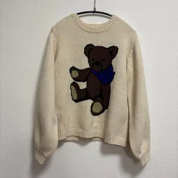 merry Jenny 곰 자수 긴팔 스웨터