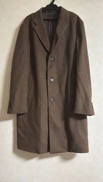 유니클로 체크 코트