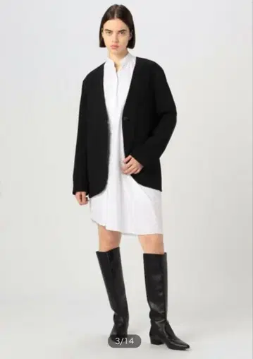 트리아세테이트 폴리에스테르 더블 크로스 노카라 자켓 DES PRES