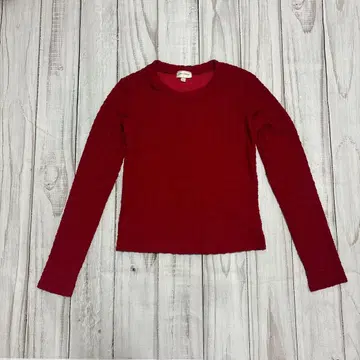 [ 구제 의류 ] 00's 팝콘 긴팔 상의 안감 있음 빨간색