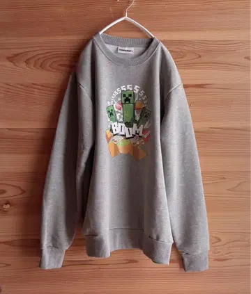 남성용 미사용 마인크래프트1 트레이닝복 그레이