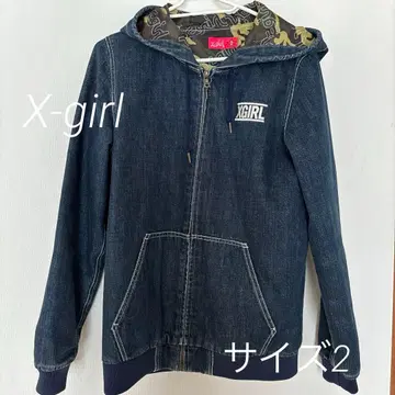 XGIRL 데님 자켓 후드 부착