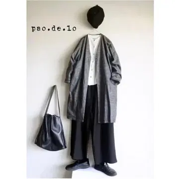 pao de lo 파오데로 멜란지 그레이 코트 겉옷