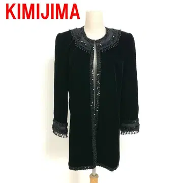 A7096 키미지마 노카라 자켓 벨로아풍 블랙 M 상당