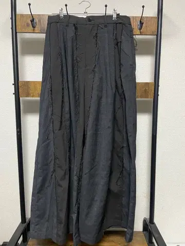 HARE 사이코우치쿠 와이드 트라우저 브라운 x 체크