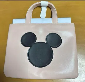 택 포함 새상품 마리콴트 미키마우스 실루엣 디자인 미니 토트 핑크