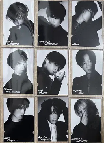 SnowMan RAYS 티켓풍 카드 9장 세트