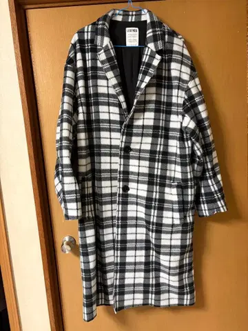 LEGENDA 레전드 체스터 코트 롱 코트 체크