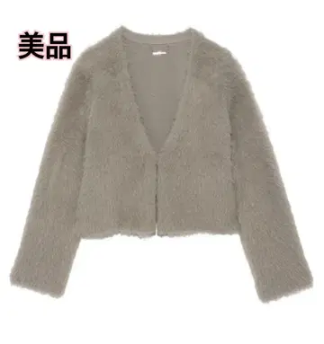 [ 새상품급 ] CELFORD 퍼라이크 니트 가디건 볼레로 모카 38