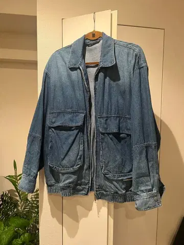 SSZ BEAMS 데님 블루 집업 G