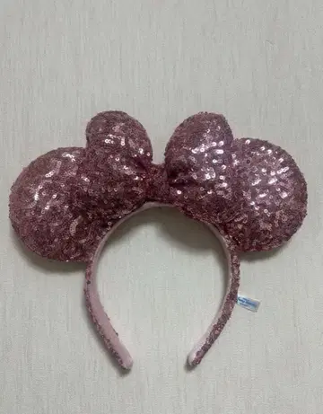 미니 마우스 스팽글 머리띠 핑크